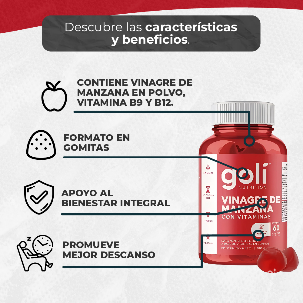 Miniatura 3 de GOMAS GOLI NUTRITION VINAGRE DE MANZANA